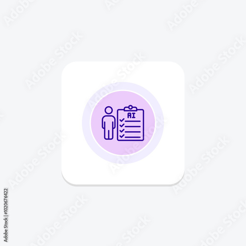 Ai Accountability color circle icon , vector, pixel perfect, illustrator file