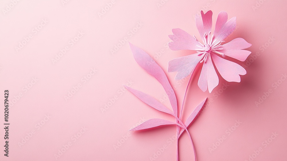Naklejka premium Isolated pink flower of the sticky catchfly on a white background known for its delicate appearance and vibrant hue Silene viscaria