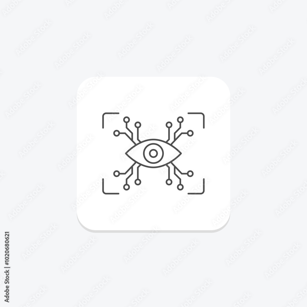 Ai Vision thinline icon , vector, pixel perfect, illustrator file Ai Vision thinline icon , vector, pixel perfect, illustrator file