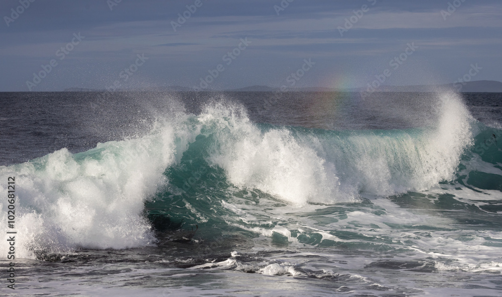 Wave breaking with Rainbow, Orkney, Scotland
Wave breaking with Rainbow, Orkney, Scotland