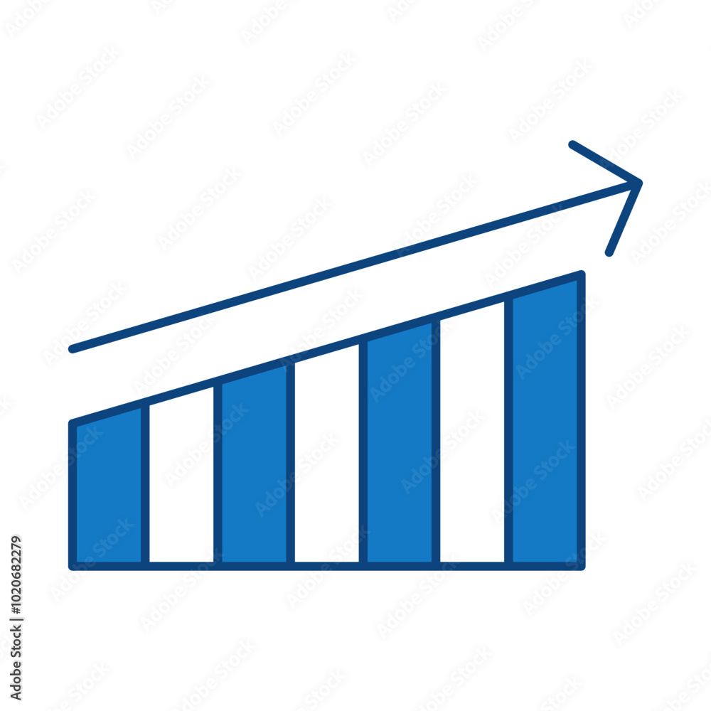 Chart Blue Icon. Business Statistics, Diagrams and Graphs Icon Editable Stroke Vector Illustration Chart Blue Icon. Business Statistics, Diagrams and Graphs Icon Editable Stroke Vector Illustration