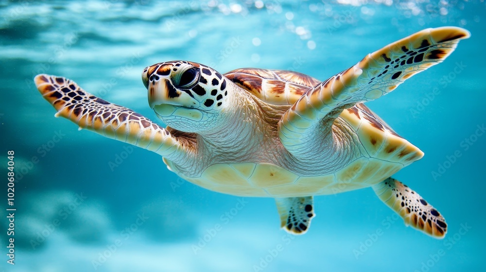Fototapeta premium turtle swimming in water