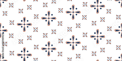 Factory and minimalistic pattern for print on the surface. Four petals stylishly decorate the canvas.
