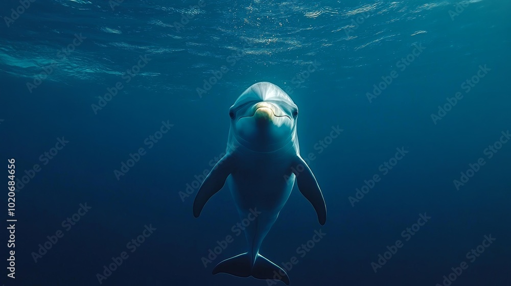 Naklejka premium dolphin in the water