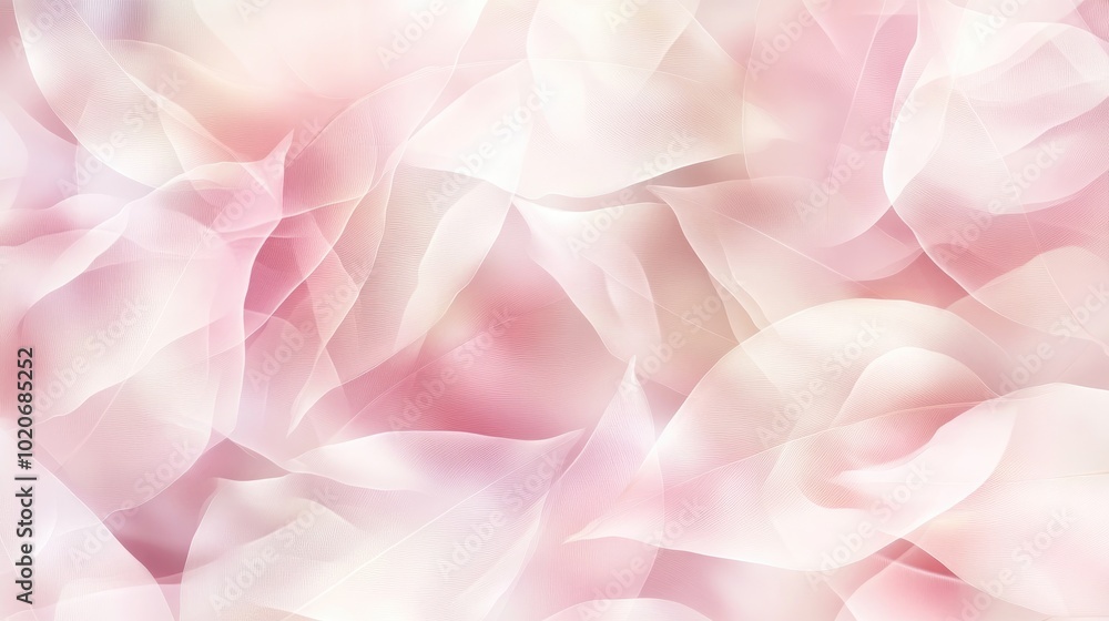 A soft and visually appealing background with transparent leaf petals overlapping in a beautiful, seamless pattern A soft and visually appealing background with transparent leaf petals overlapping in a beautiful, seamless pattern