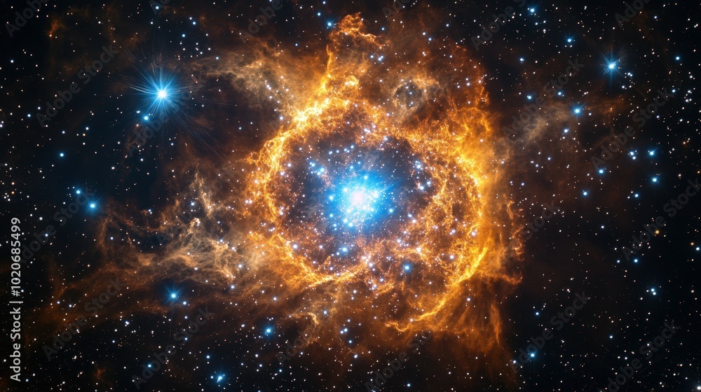 Stunning cosmic explosion in deep space Stunning cosmic explosion in deep space