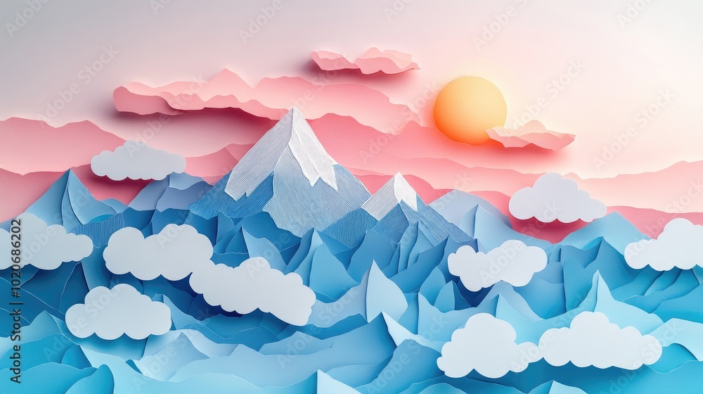 Clouds floating over a mountain peak during the summer season Summer clouds above a mountain peak Clouds floating over a mountain peak during the summer season Summer clouds above a mountain peak