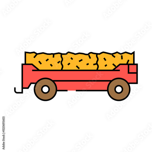 hayride autumn line icon vector. hayride autumn sign. isolated symbol illustration