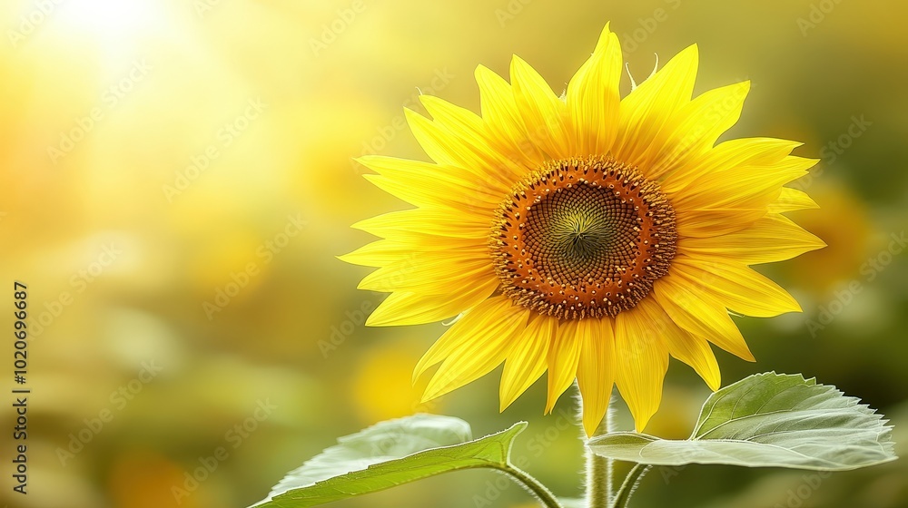 Bright Sunflower in Soft Natural Light