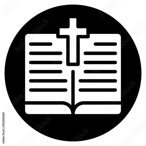 holy bible glyph icon