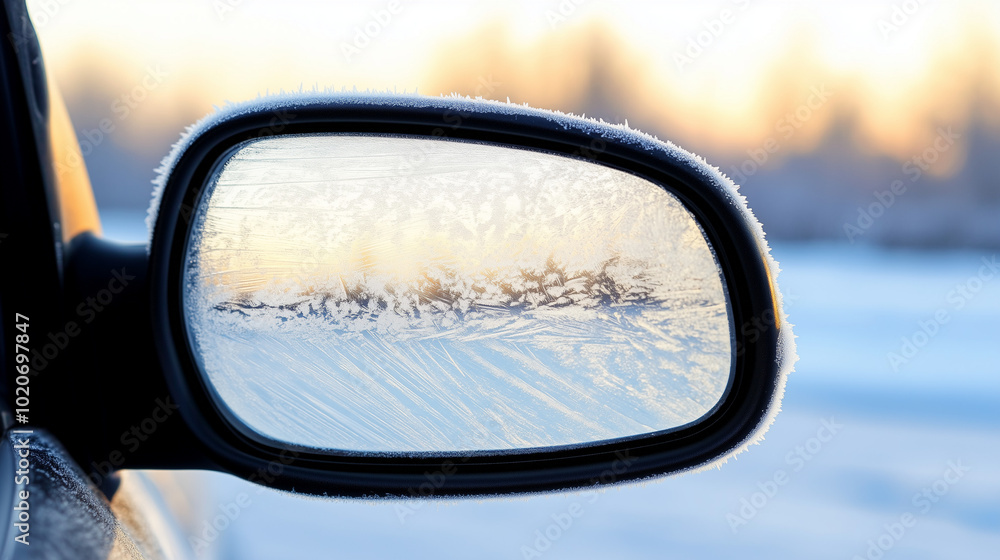frosted car mirror Generative AI frosted car mirror Generative AI