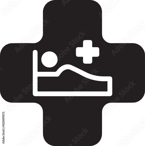 Hospital icon vector art illustration