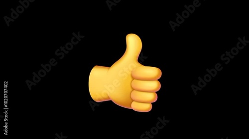 hand showing thumb up. Ok thumb up sign 3d 
