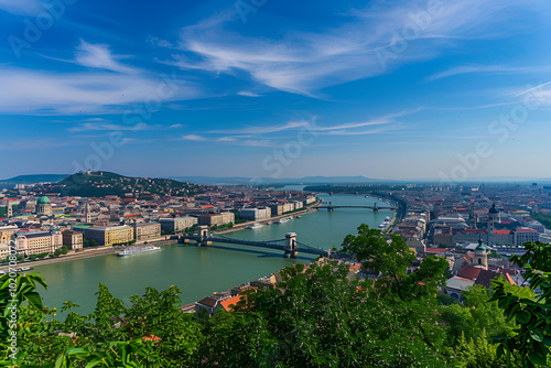 A bird's-eye view of Budapest landscape photo.