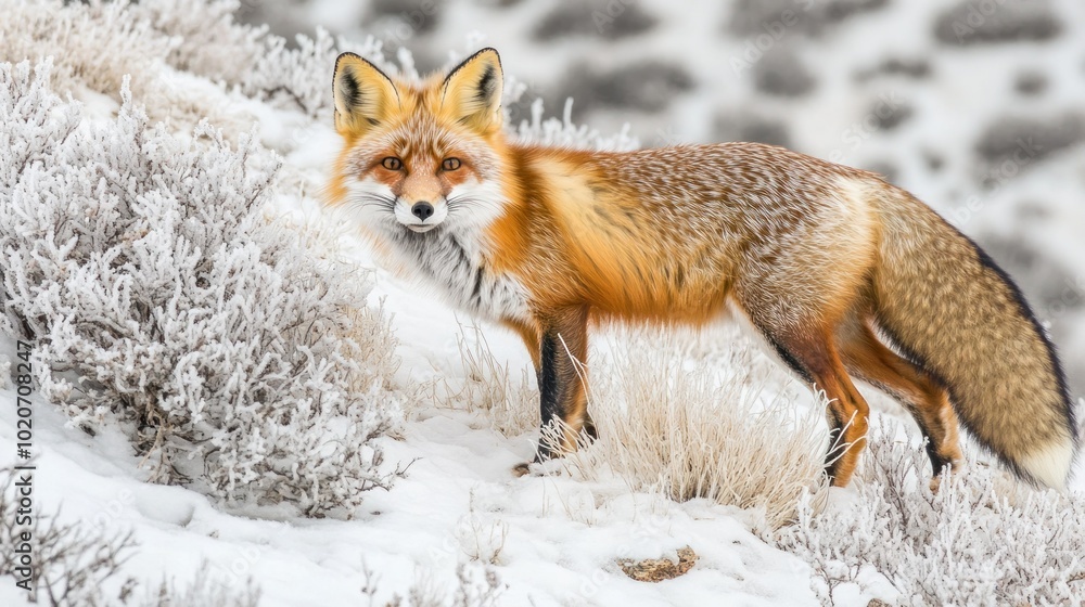 Red Fox in a Snowy Landscape Red Fox in a Snowy Landscape