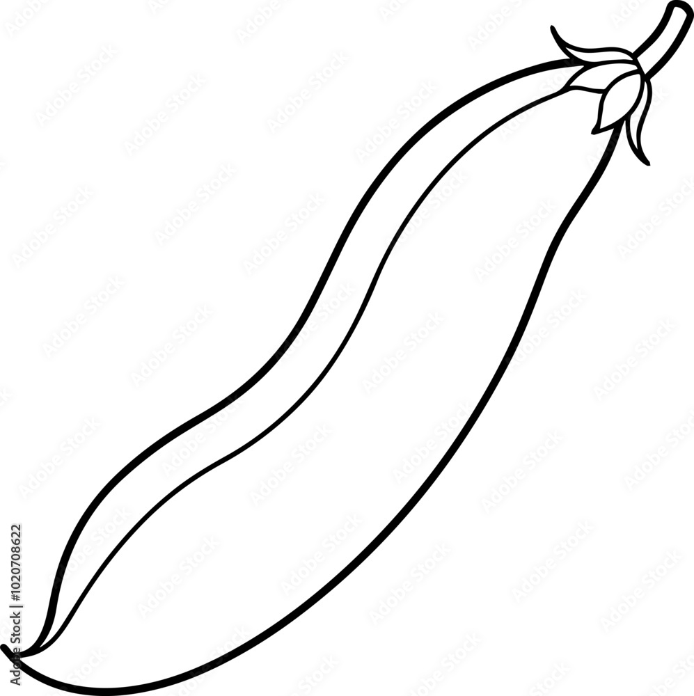green bean vegetable outline coloring book page line art vector illustration green bean vegetable outline coloring book page line art vector illustration