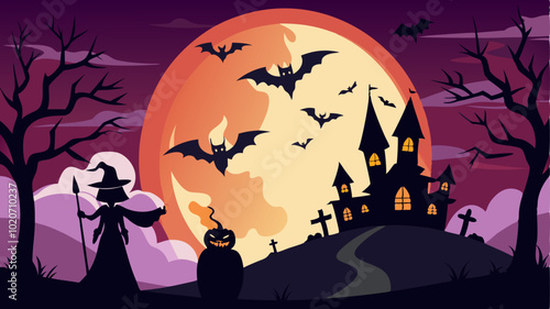 halloween background vector illustration