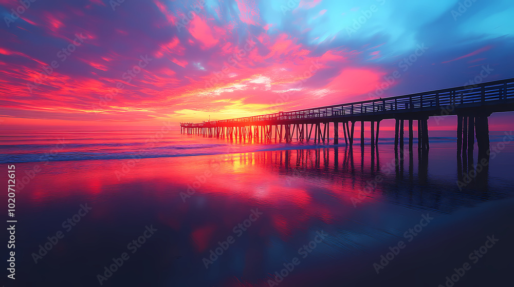 Sunrise at the fishing pier Sunrise at the fishing pier
