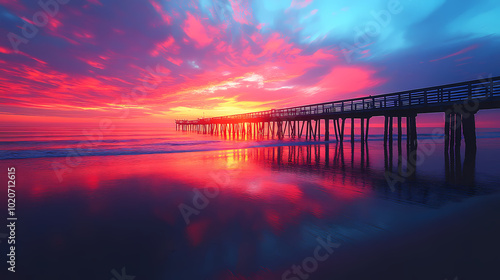 Sunrise at the fishing pier