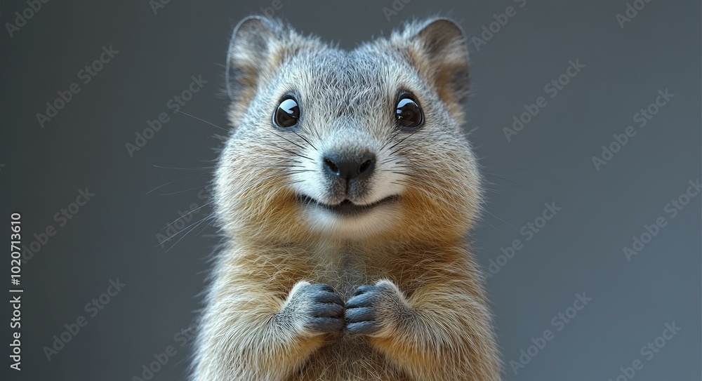 Fototapeta premium Cute Chipmunk Eating Almonds