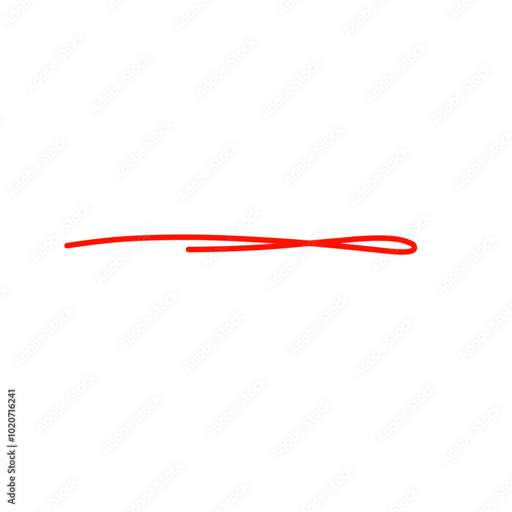 Vector  of  red underline