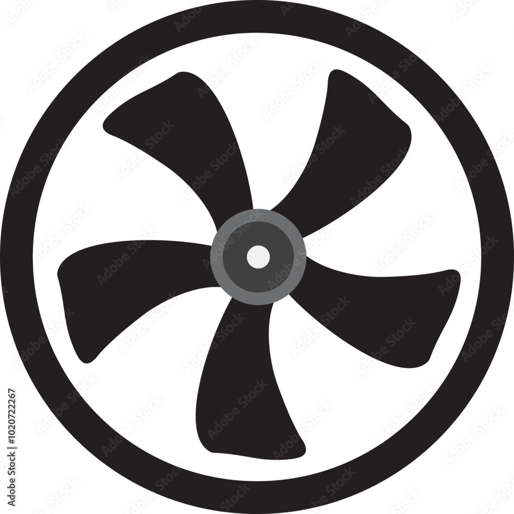 Fan Propeller, Ship Propeller, Aircraft Propeller Icon Illustration Fan Propeller, Ship Propeller, Aircraft Propeller Icon Illustration