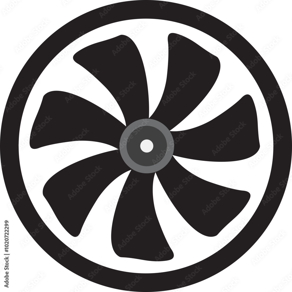 Fan Propeller, Ship Propeller, Aircraft Propeller Icon Illustration Fan Propeller, Ship Propeller, Aircraft Propeller Icon Illustration