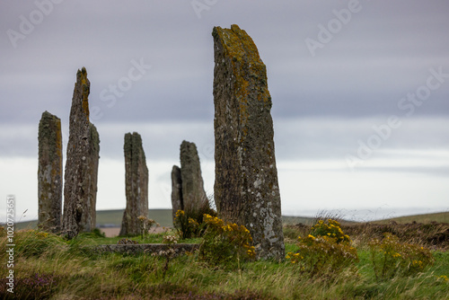 Ring of Brodgar Neolithic Standing Stones, Orkney, Scotland photo