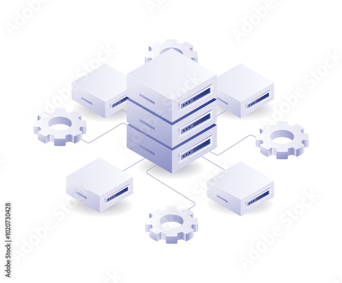 Automatic network of data servers