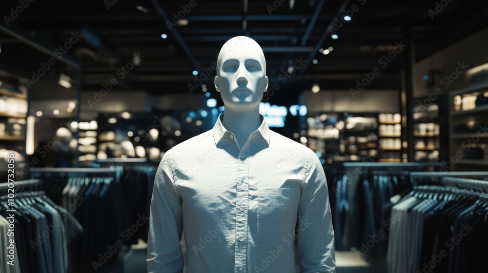 Faceless mannequin in clothing store Faceless mannequin in clothing store