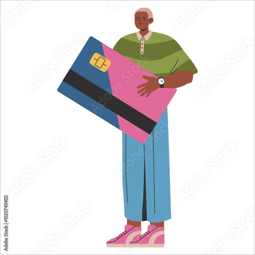 Young Businessman. Flat Vector Illustration
