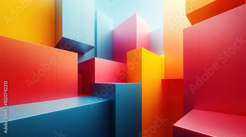 Abstract Colorful Geometric Shapes