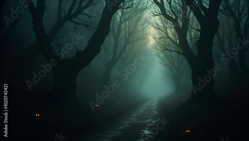 Whispers and Shadows in the Haunted Path photo