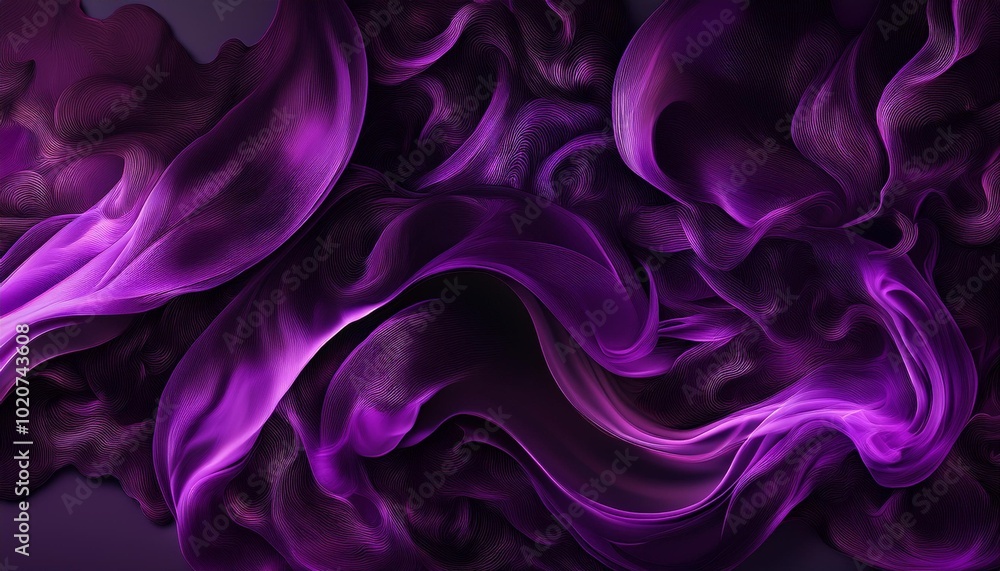 Obraz premium abstract black fire texture on a dark purple background