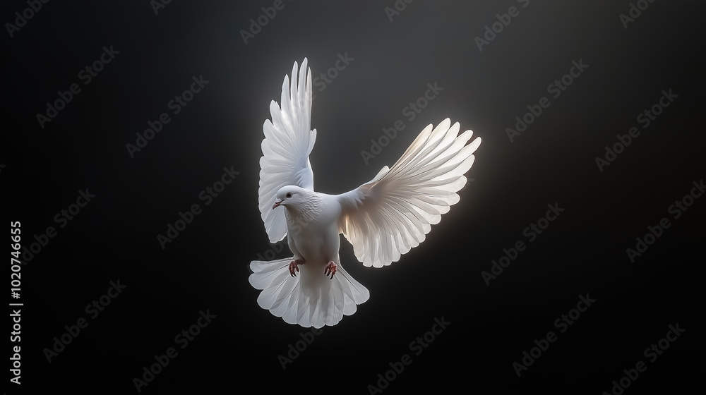 Fototapeta premium A majestic white dove