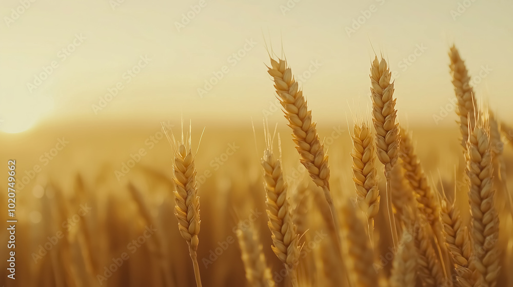 Golden wheat ears in a vast field Golden wheat ears in a vast field