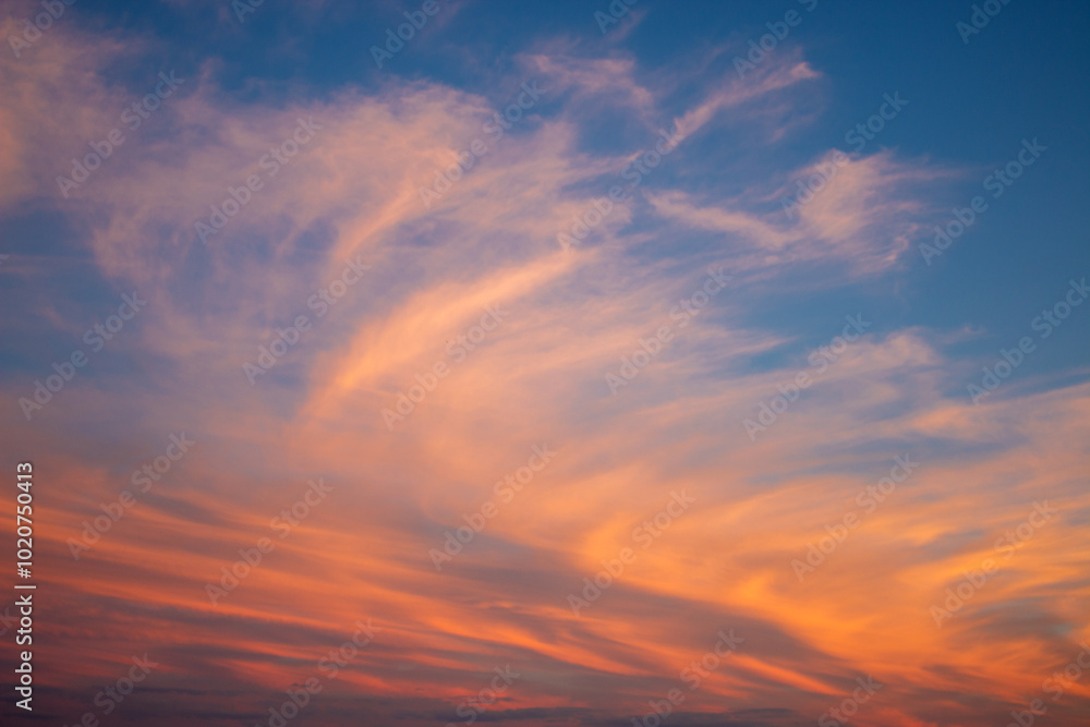 Fototapeta premium Sunset at a colorful sky