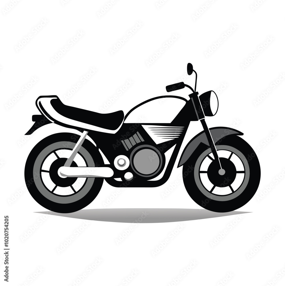 Obraz premium motorcycle-vector--black-and-white 
