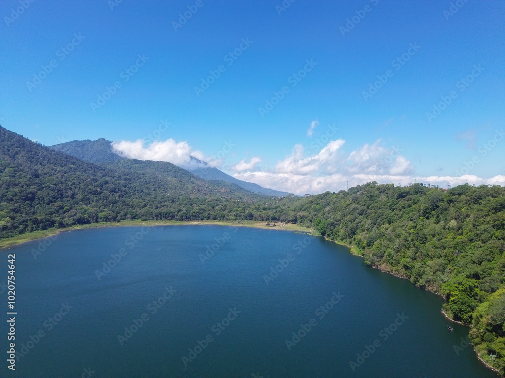 Aerial view of Tamblingan Lake, Bali, Indonesia Aerial view of Tamblingan Lake, Bali, Indonesia