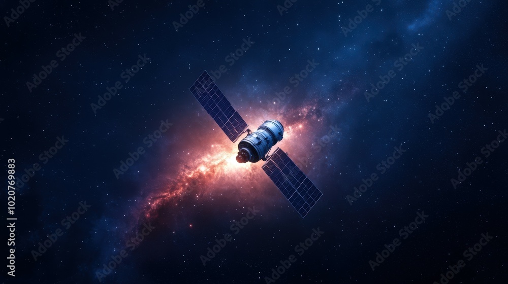 Satellite orbiting in deep space Satellite orbiting in deep space