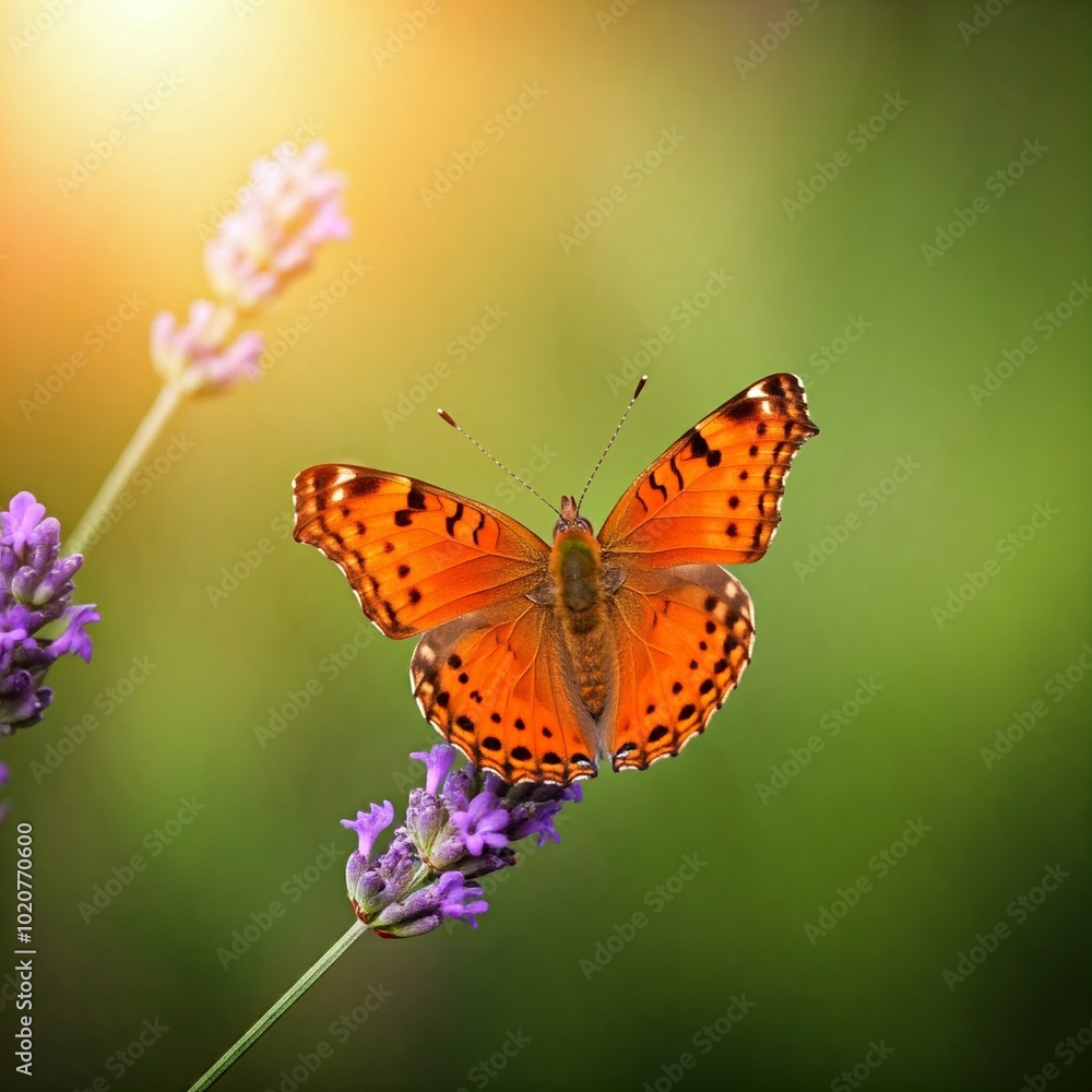 Obraz premium A vibrant red butterfly