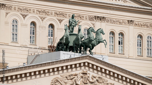 Details of the Bolshoi Theatre in Moscow photo