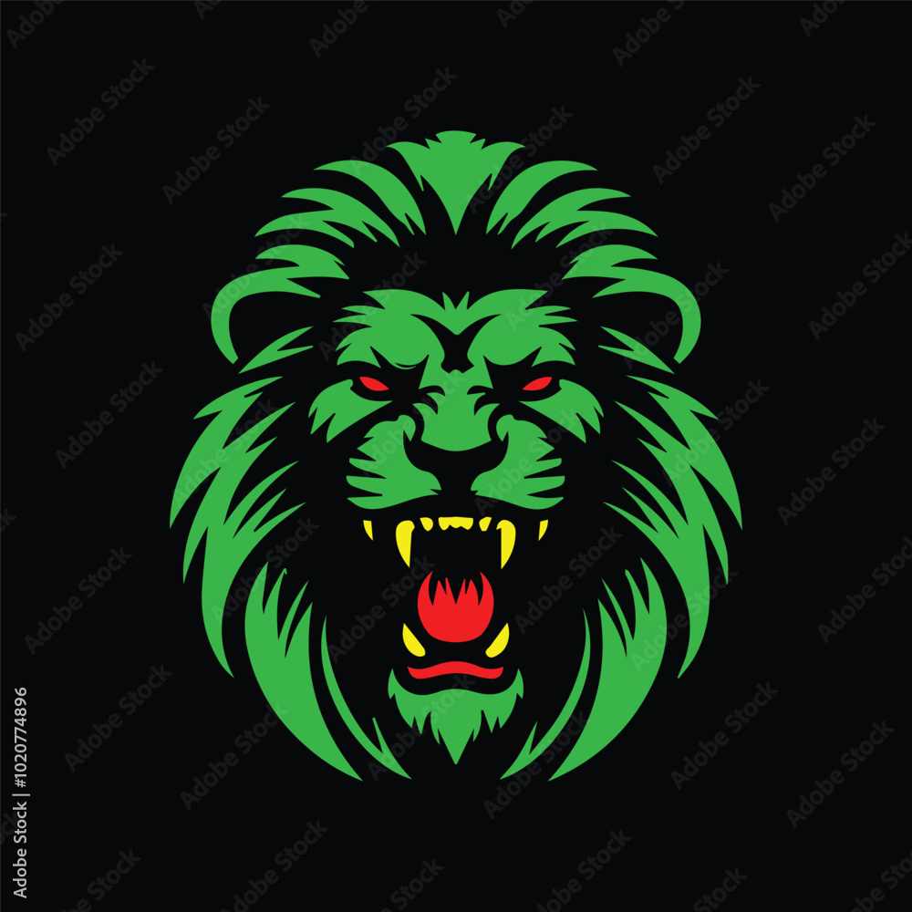 Fototapeta premium roaring lion head logo vector elegant masculine