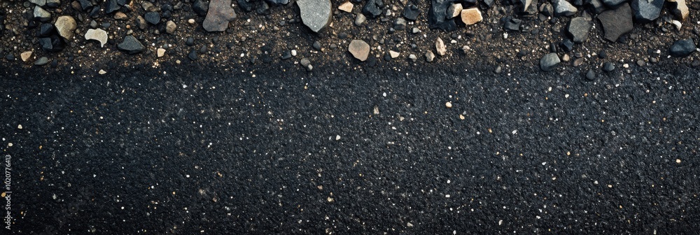 Asphalt Road Surface with Small Rocks, detailed texture showcasing ...