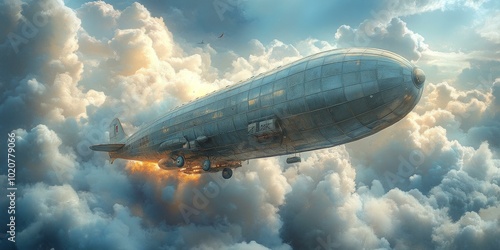 Futuristic Aeronautics - Steampunk-Inspired Airship