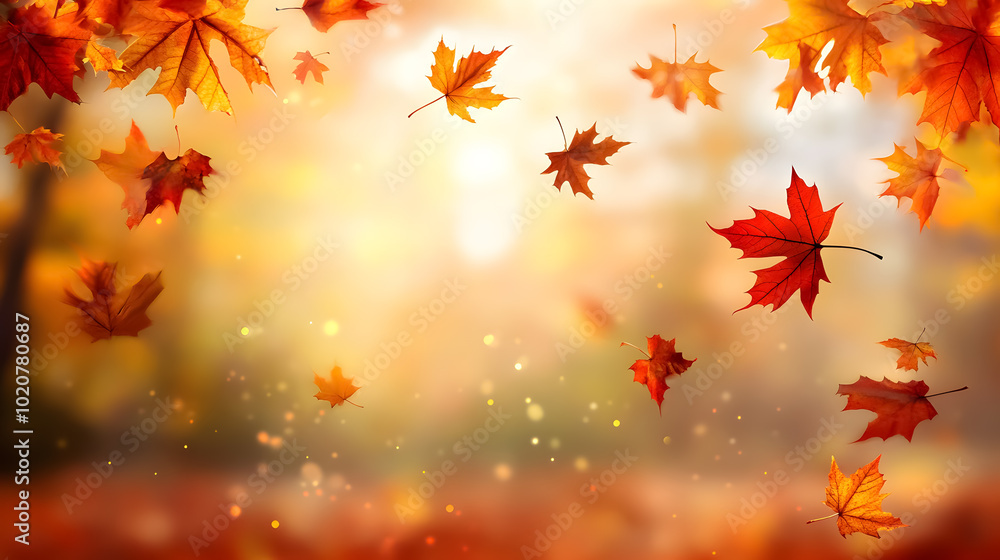 Falling Autumn Maple Leaves Natural Background: A natural background featuring maple leaves falling during autumn, adding a dynamic element to the scene. Falling Autumn Maple Leaves Natural Background: A natural background featuring maple leaves falling during autumn, adding a dynamic element to the scene.