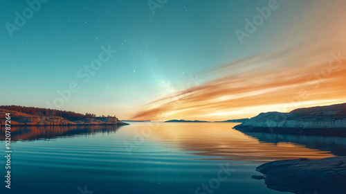 A serene sunset over an arc...