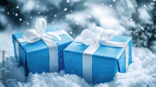 The Blue Holiday Gift Boxes