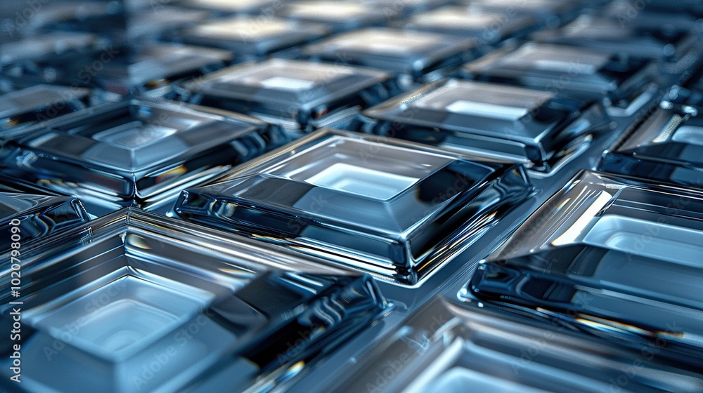 A close-up of a glass logo with a beveled edge. A close-up of a glass logo with a beveled edge.
