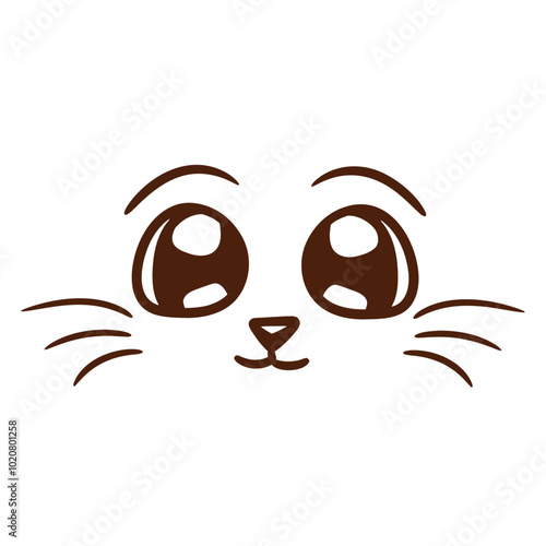 Home Cat Looks Adorable Happy Sweet Little Smile Face Kitten Pet Design Funny Cool Cartoon Cute Cats Lovers Comic Fun Love Kittens Adorable Feline Like Playful Kitties Fur Baby Illustration Paw Owners